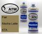 Preview: Fiat, Mocha Latte, KTA: 400ml Sprühdose + 400ml Klarlack - Set, von ATW Autoteile West.
